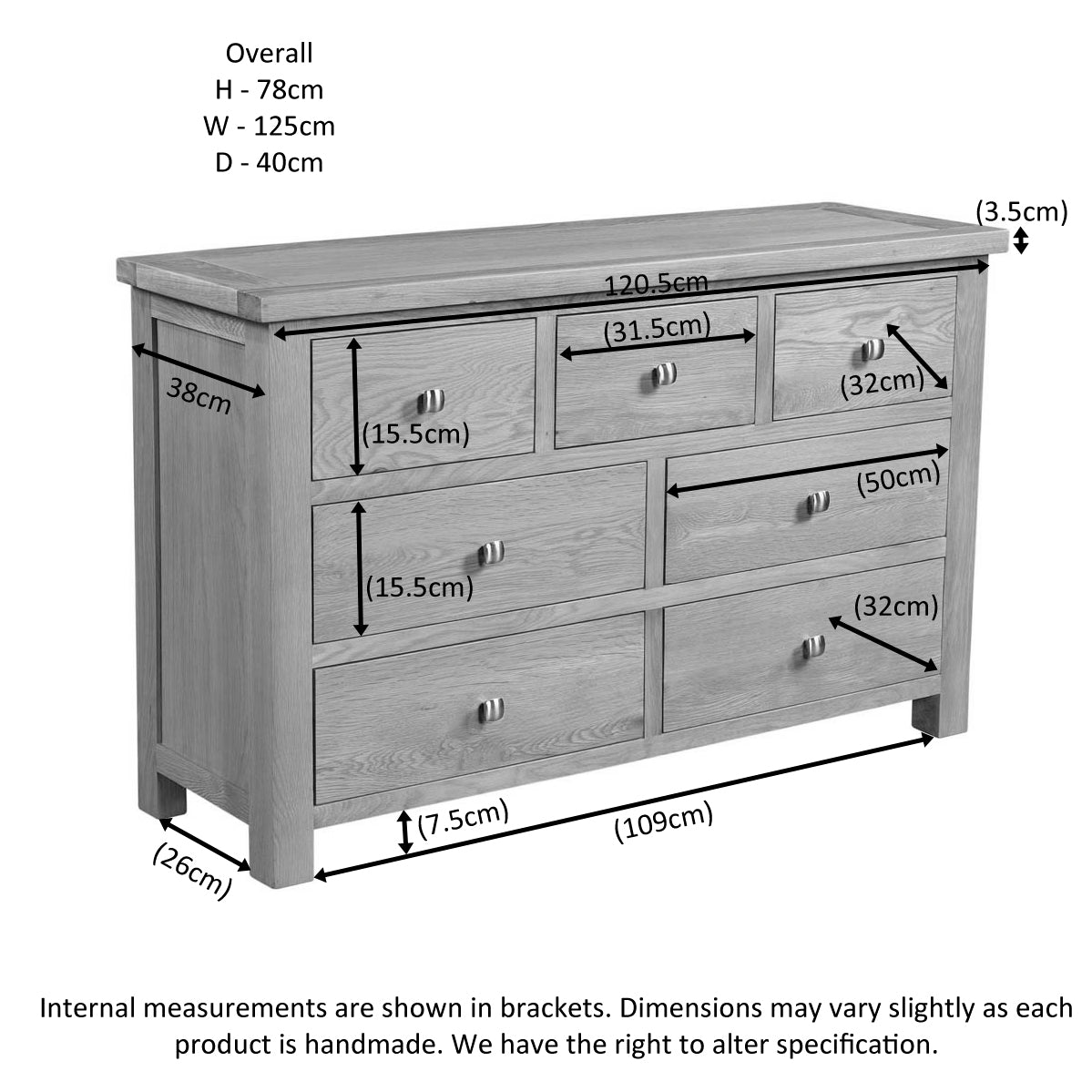 Dorchester Light Oak 3 Over 4 Chest