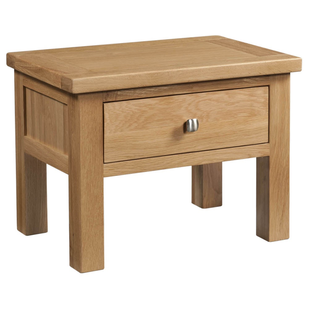 Dorchester Light Oak Side Table With Drawer