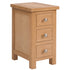 Dorchester Light Oak Compact 3 Drawer Bedside