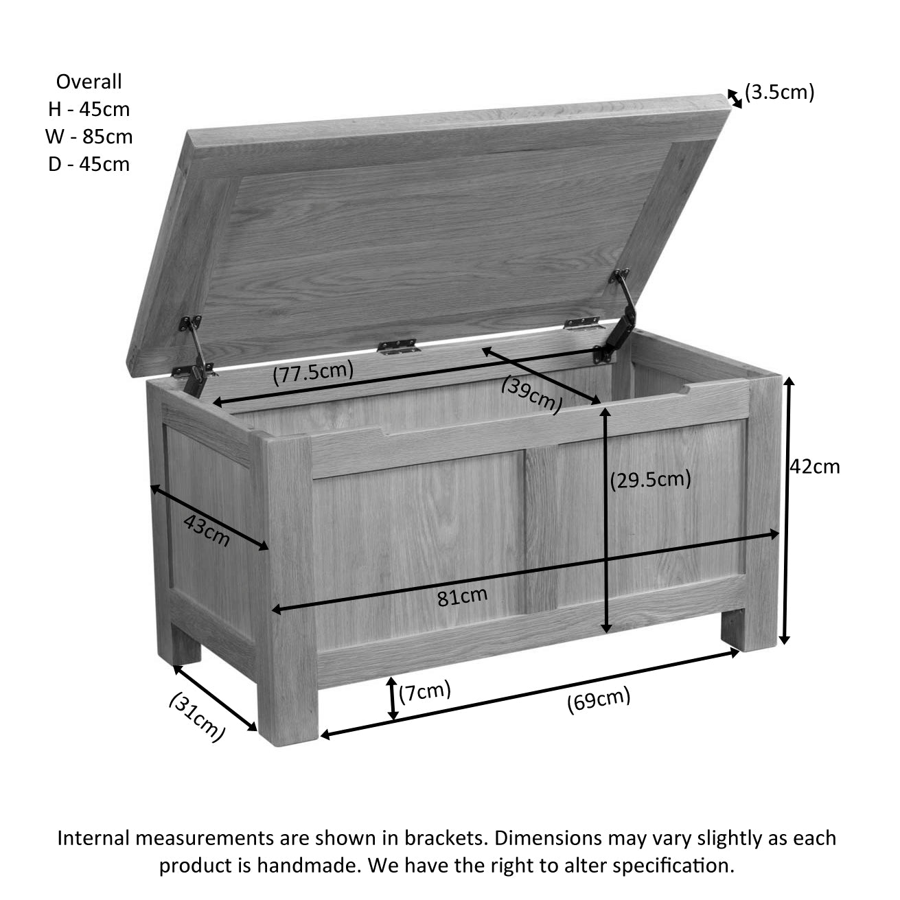 Dorchester Light Oak Blanket Box