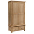 Dorchester Light Oak Gents Wardrobe With 2 Drawers