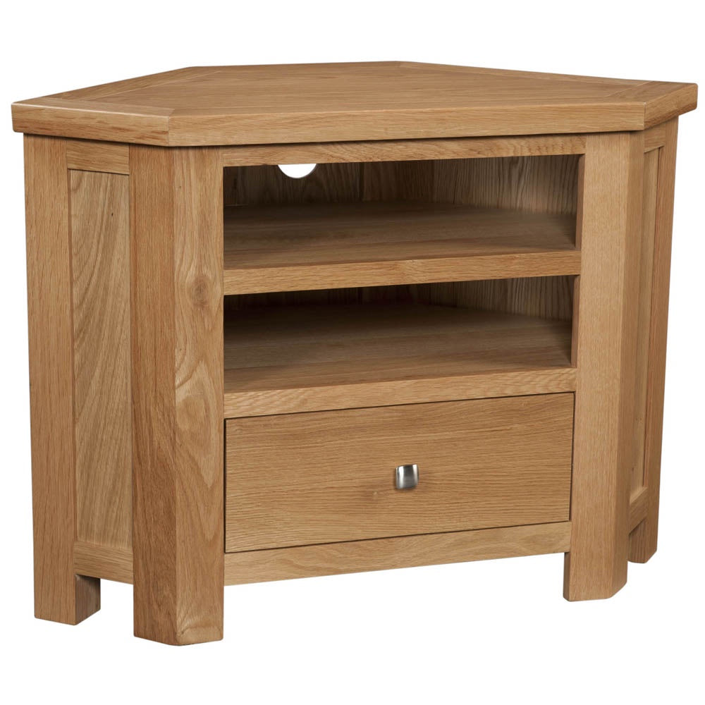 Dorchester Light Oak Corner TV Unit