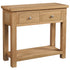 Dorchester Light Oak Console Table With 2 Drawers