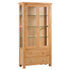Dorchester Light Oak Display Cabinet With Glass Doors & Sides + Light