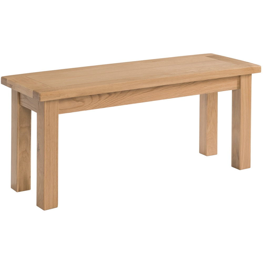 Dorchester Light Oak Bench 104Cm