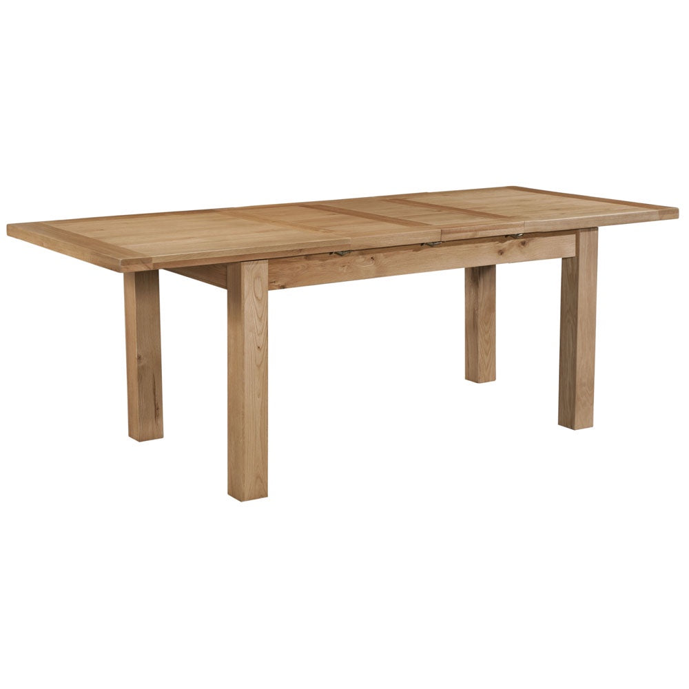 Dorchester Light Oak Dining Table With 2 Extensions 132-198 X 90