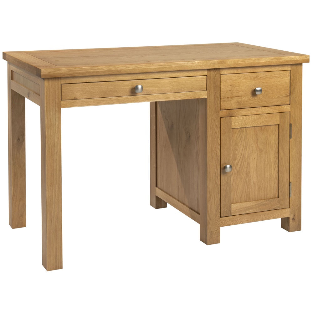 Dorchester Light Oak Single Pedestal Desk