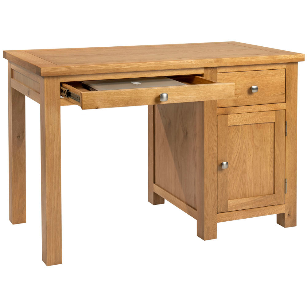 Dorchester Light Oak Single Pedestal Desk