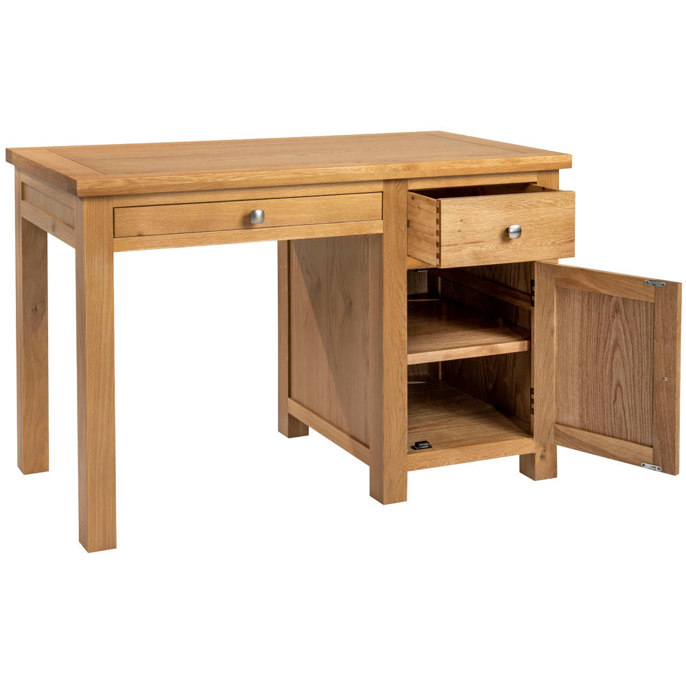 Dorchester Light Oak Single Pedestal Desk