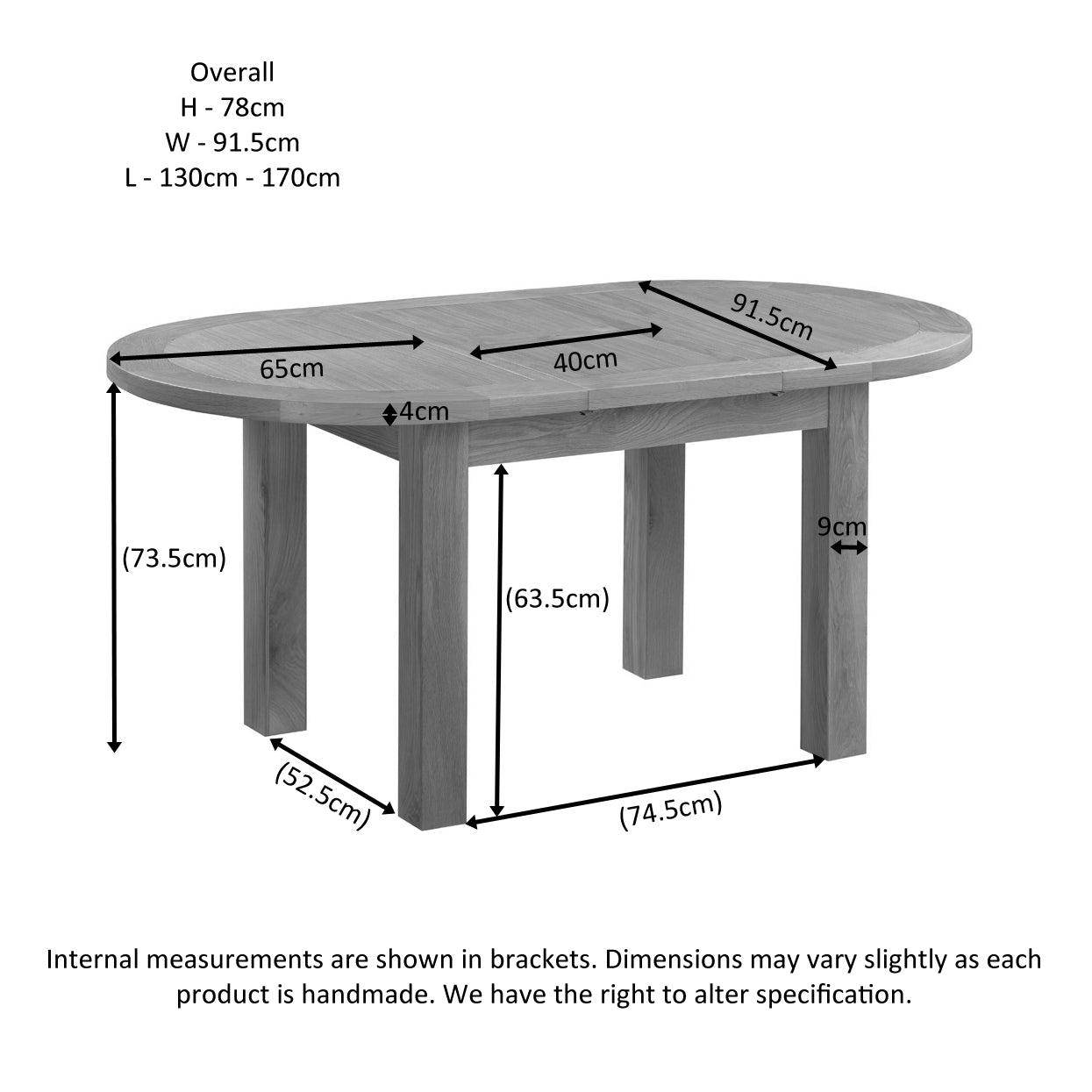 Dorchester Light Oak D-End Extending Table