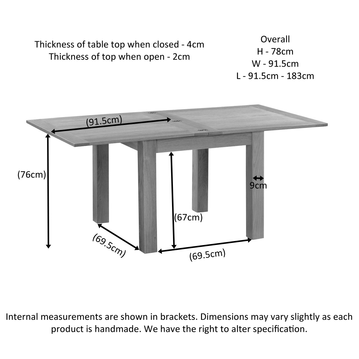 Dorchester Light Oak Flip-Top Table