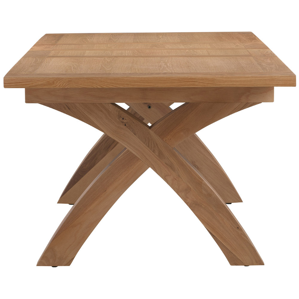 Dorchester Light Oak X-Leg Extending Table