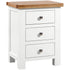 Dorchester White 3 Drawer Bedside