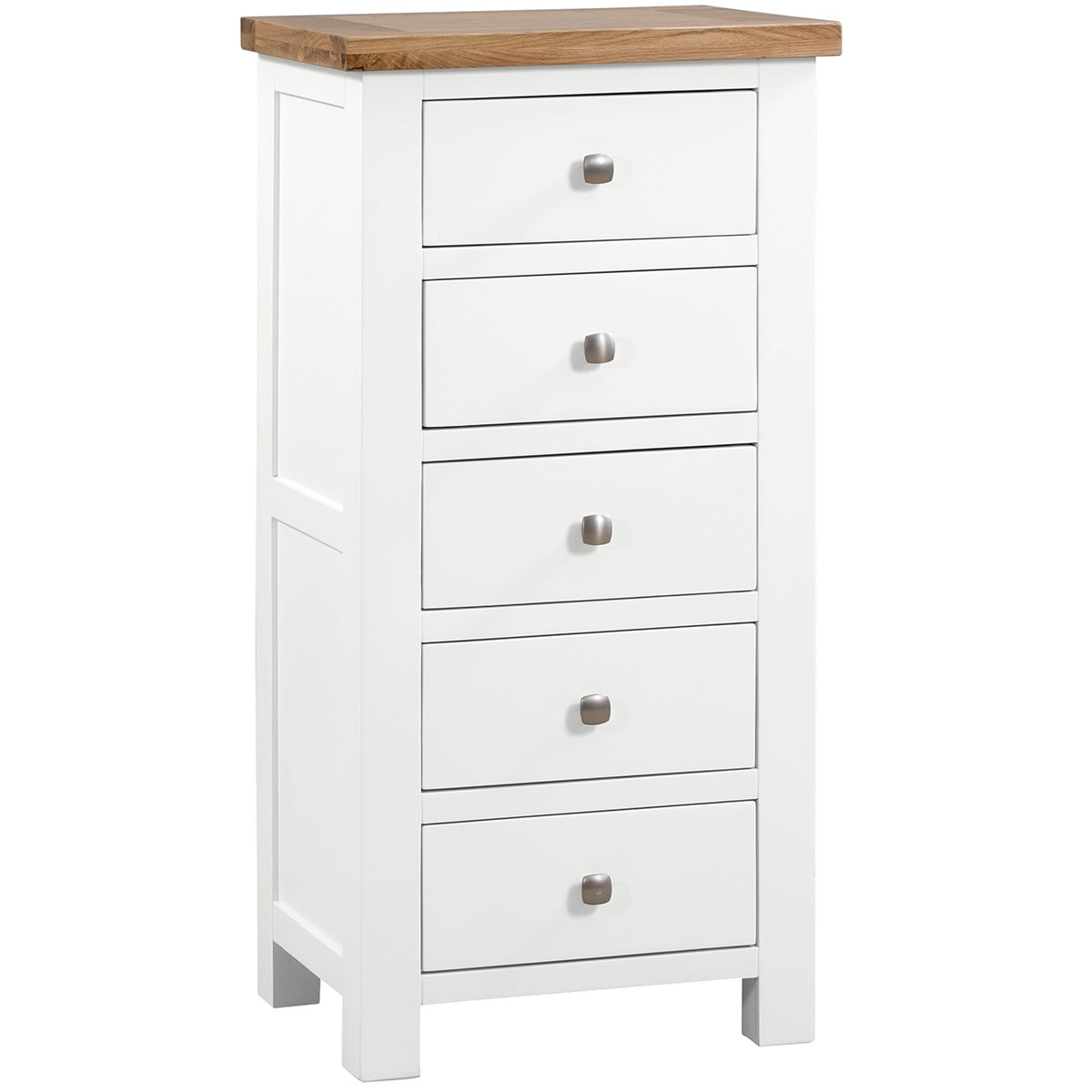 Dorchester White 5 Drawer Tall Chest