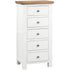 Dorchester White 5 Drawer Tall Chest