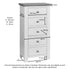 Dorchester White 5 Drawer Tall Chest