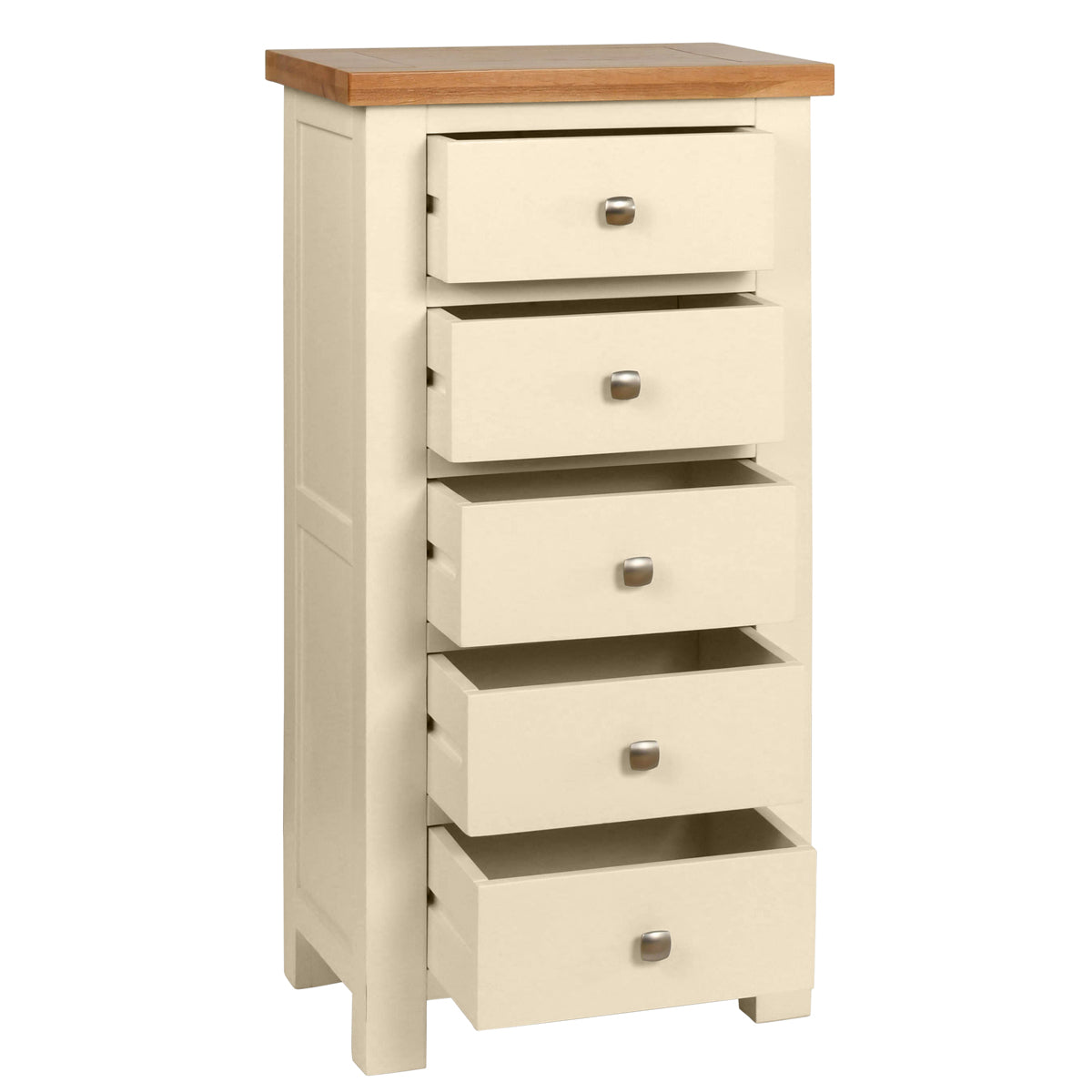 Dorchester Ivory 5 Drawer Tall Chest