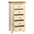 Dorchester Ivory 5 Drawer Tall Chest