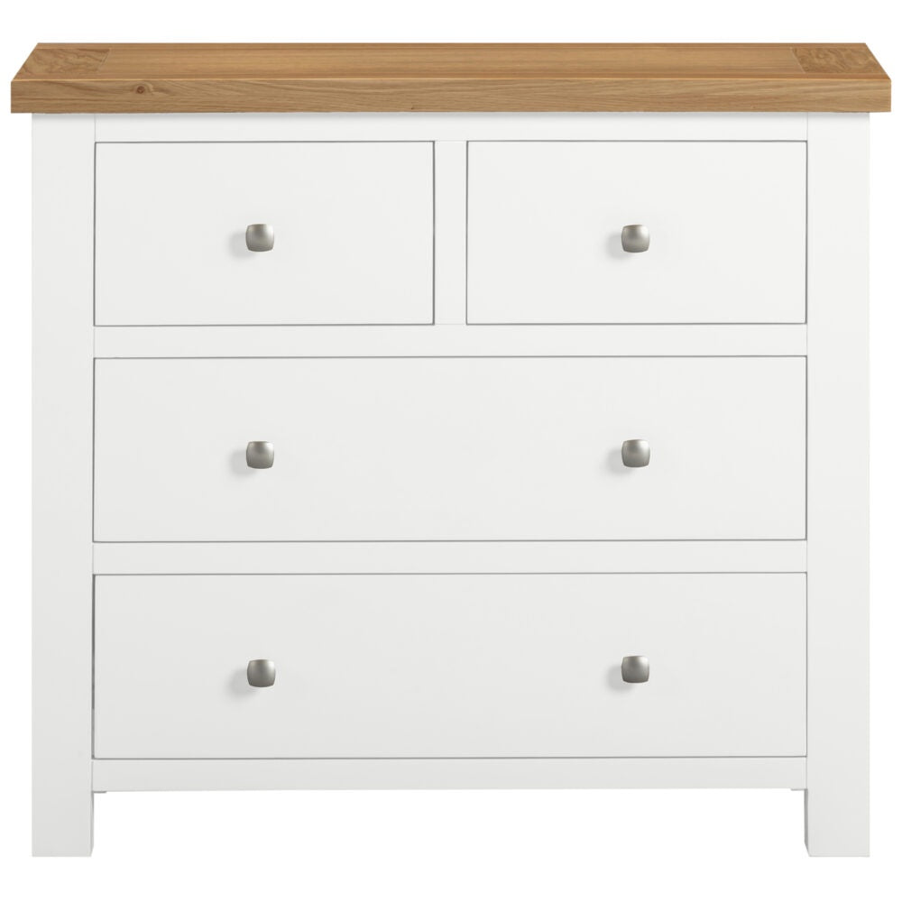 Dorchester White 2 Over 2 Chest