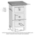 Dorchester White Compact 3 Drawer Bedside