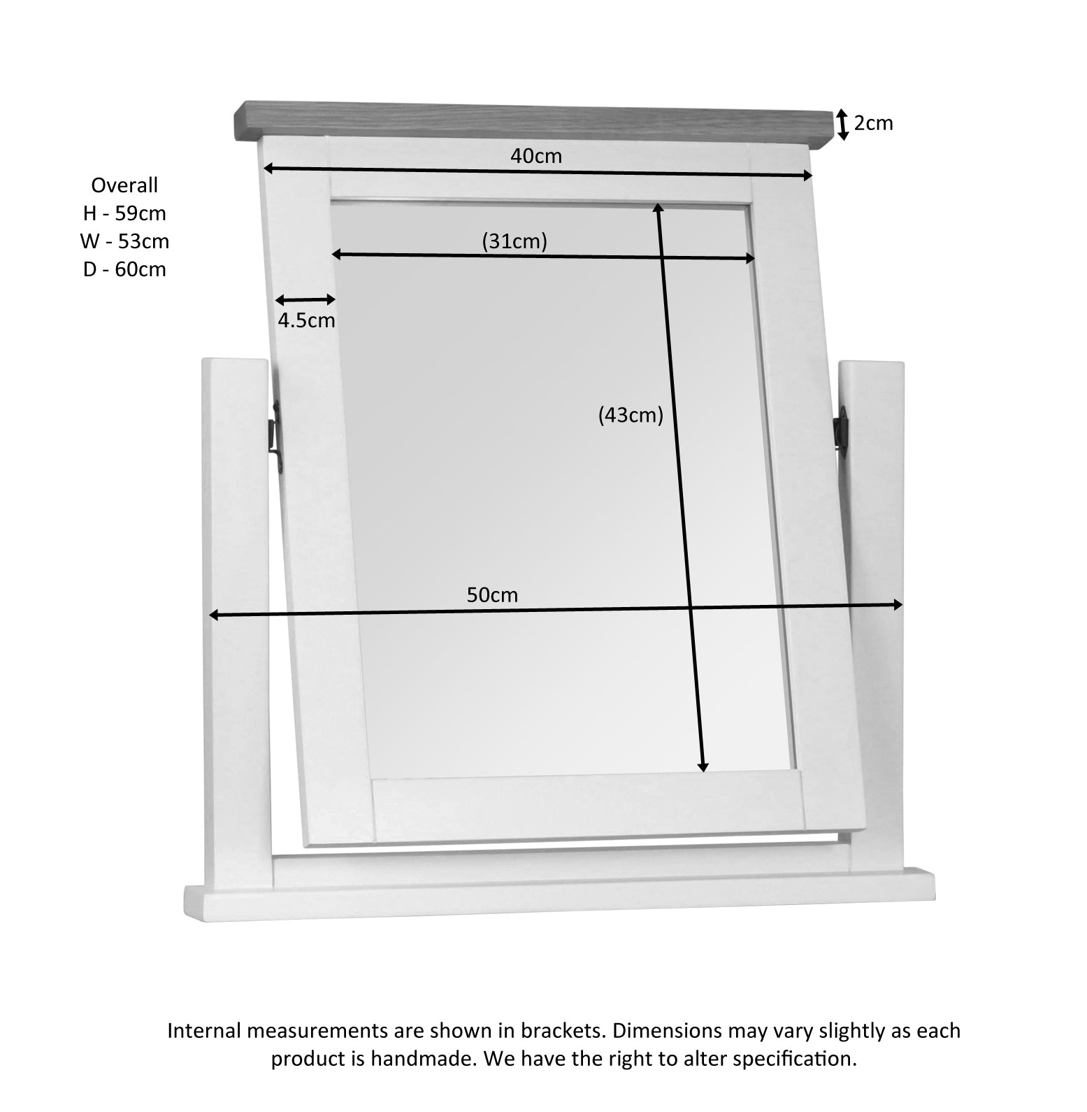Dorchester Ivory Single Vanity Mirror