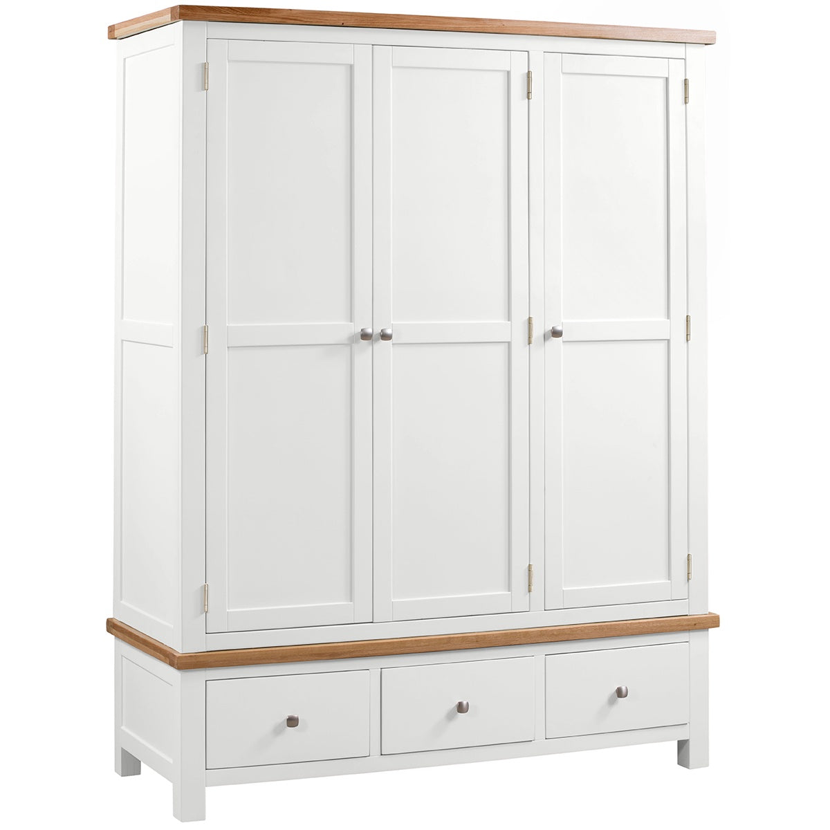 Dorchester White Triple Robe With 3 Drawers