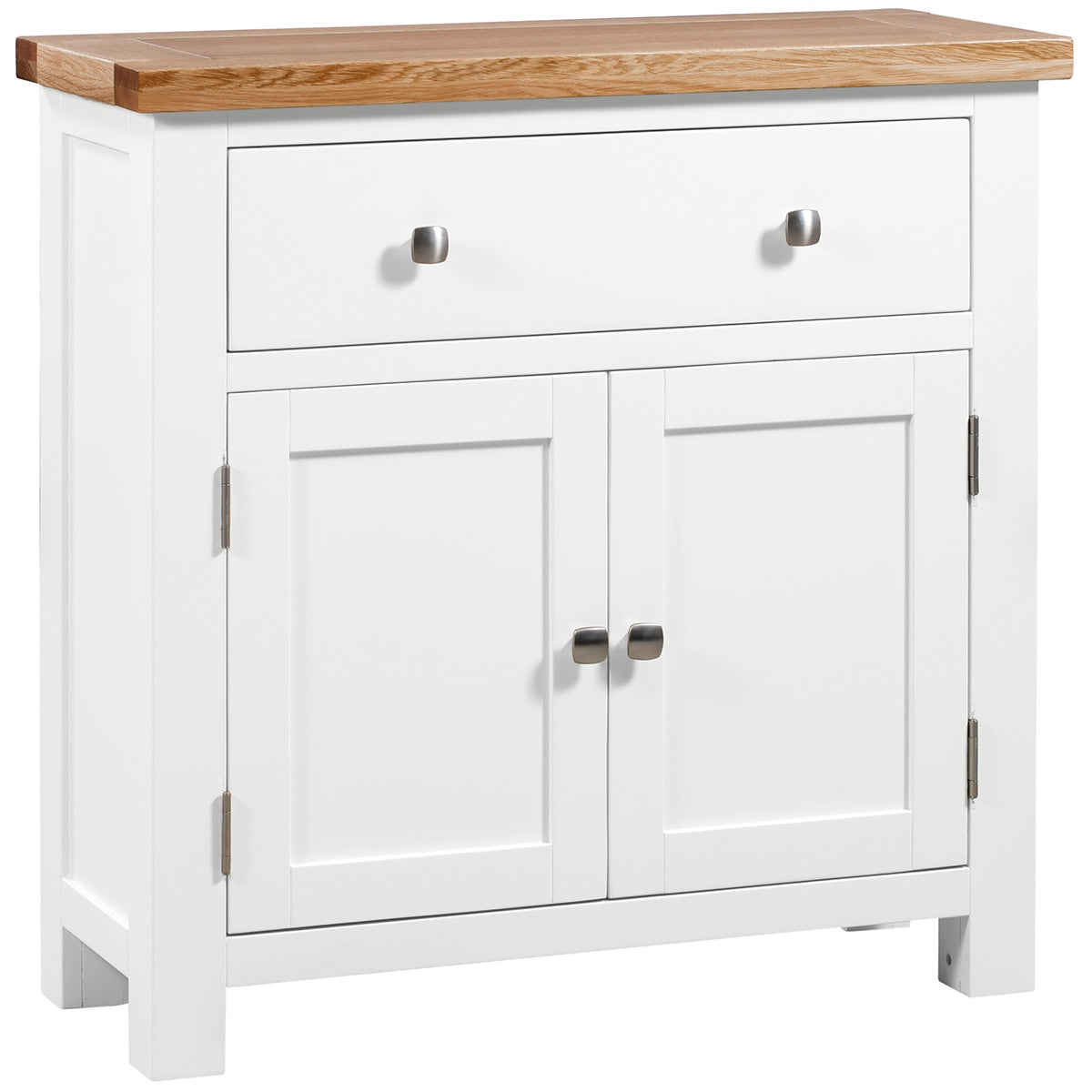 Dorchester White Compact Sideboard W 1 Drw & 2 Drs