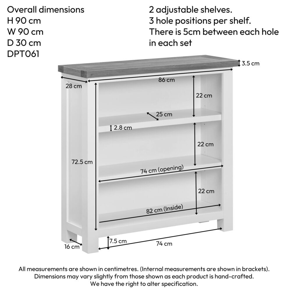 Dorchester Moon Grey 3' Bookcase