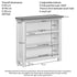 Dorchester Moon Grey 3' Bookcase