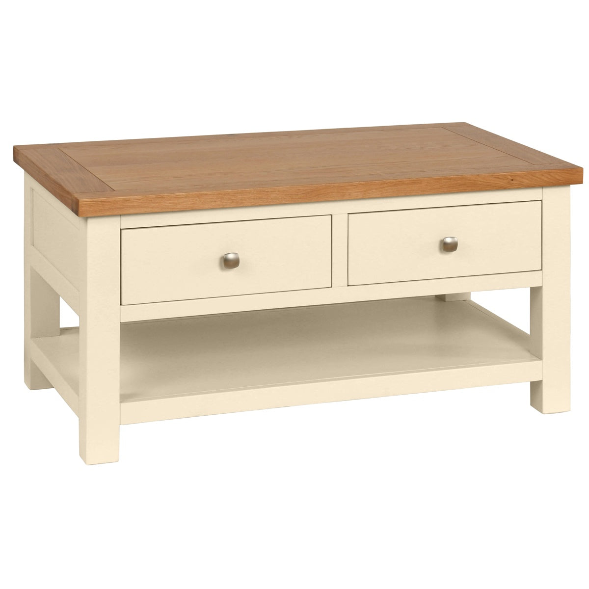 Dorchester Ivory Coffee Table With 2 Drawers
