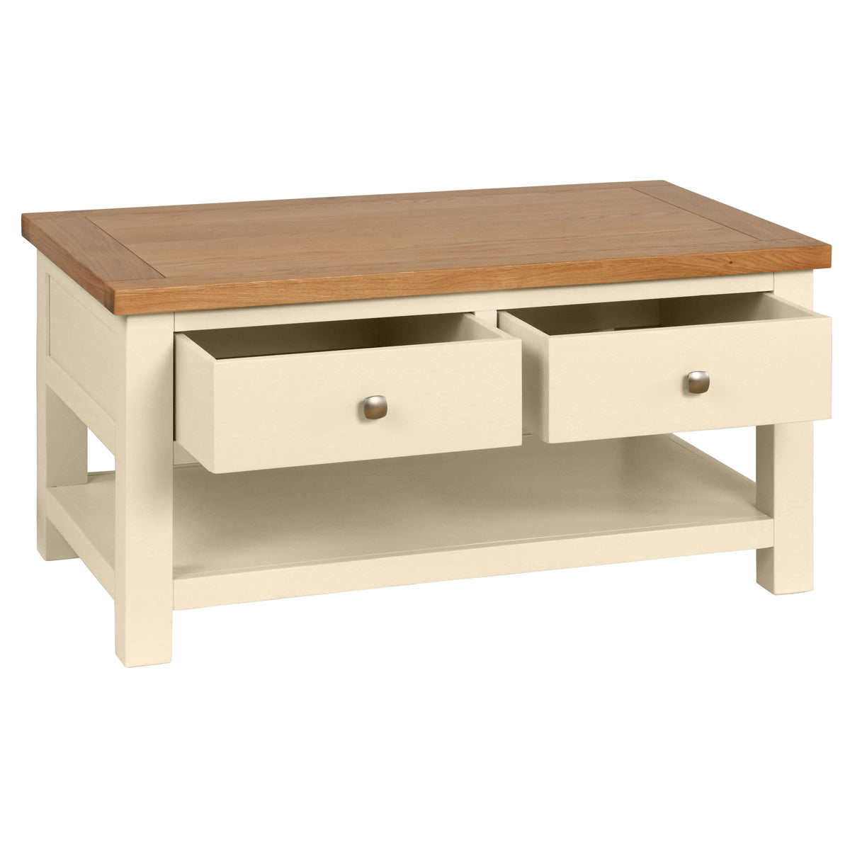 Dorchester Ivory Coffee Table With 2 Drawers
