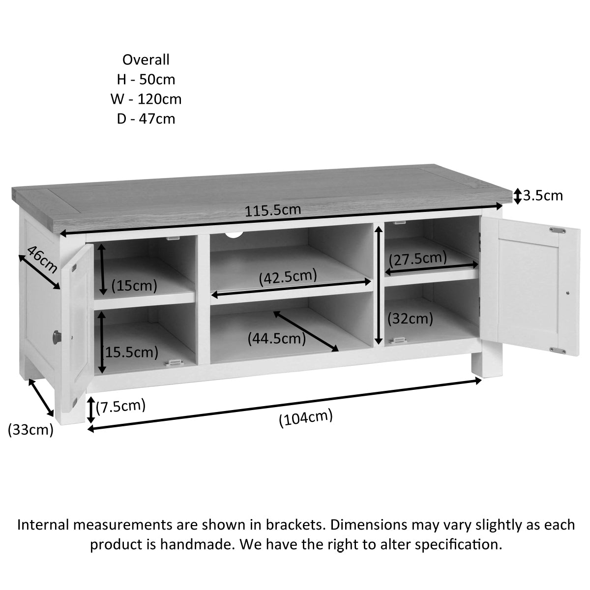 Dorchester Ivory Large TV Unit