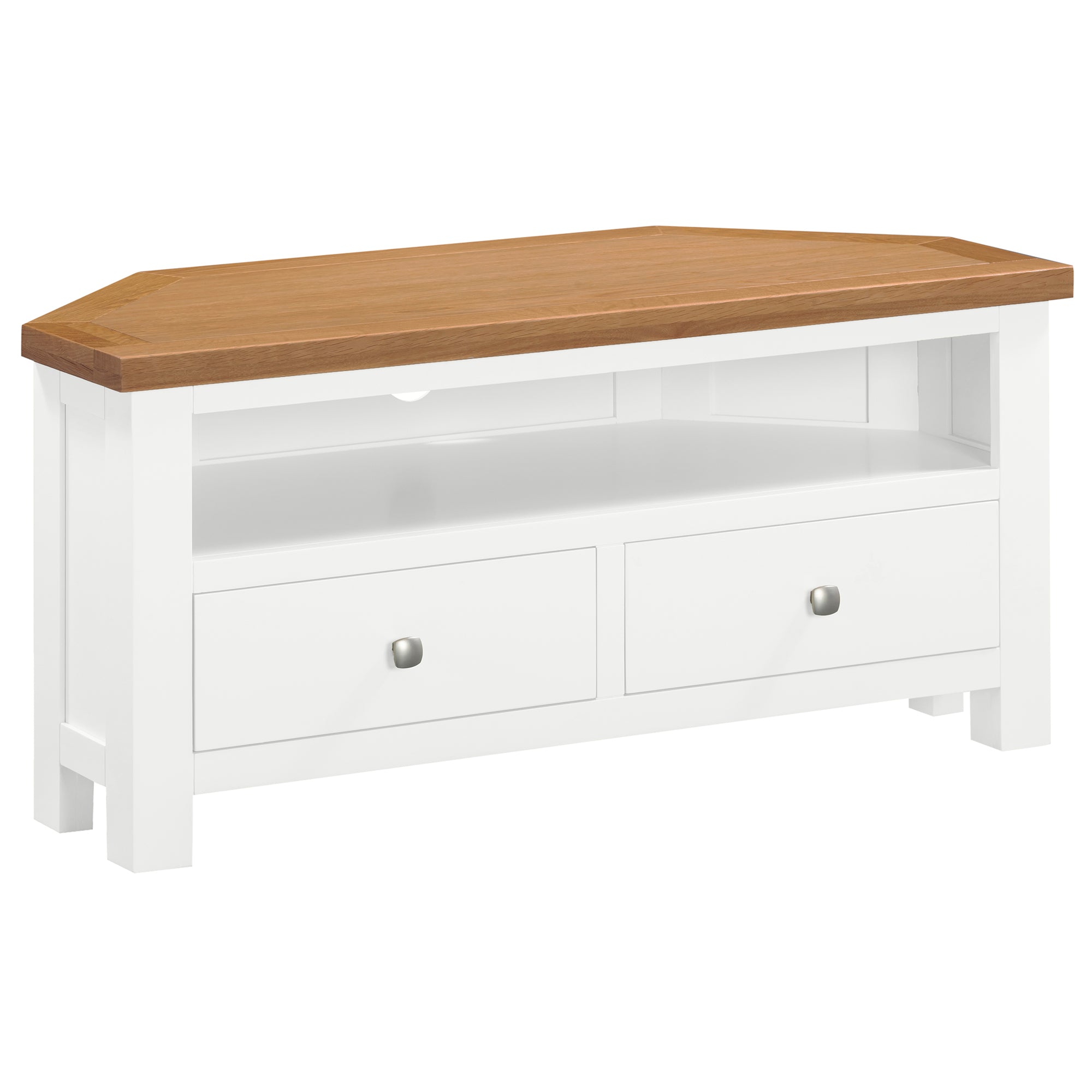 Dorchester White Large Corner TV Unit