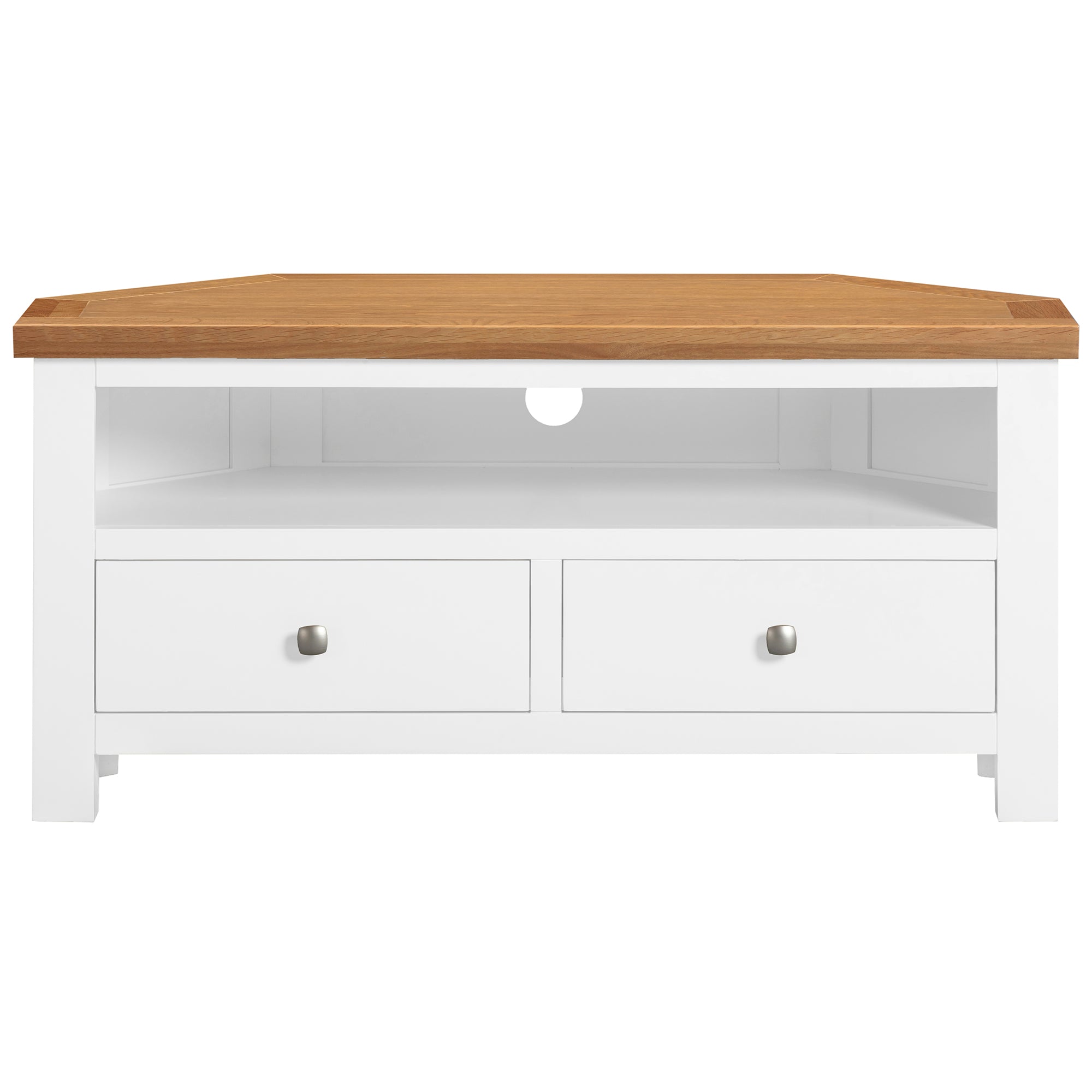 Dorchester White Large Corner TV Unit