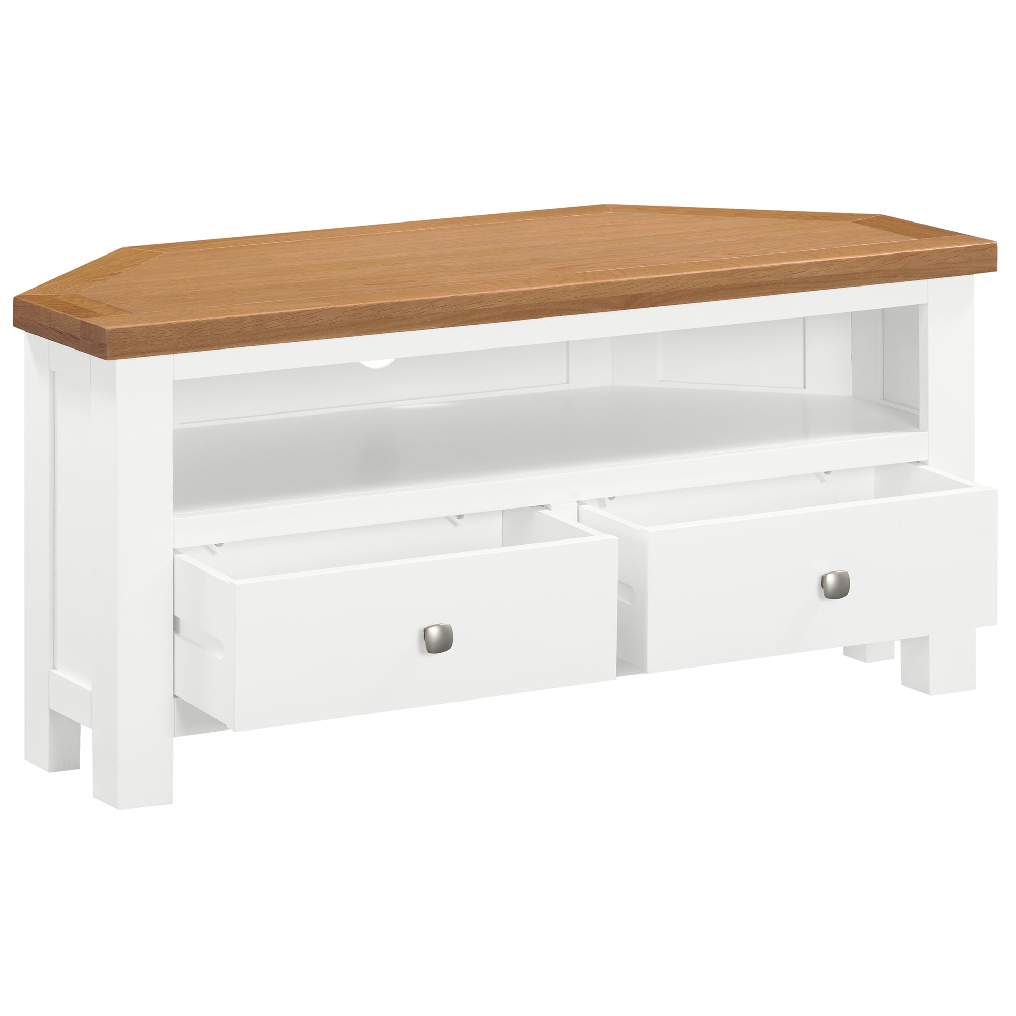 Dorchester White Large Corner TV Unit