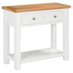 Dorchester White Console Table With 2 Drawers