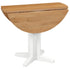 Dorchester White Round Drop Leaf Table