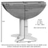 Dorchester Ivory Round Drop Leaf Table