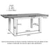 Dorchester Ivory 2 Leaf Extension Table