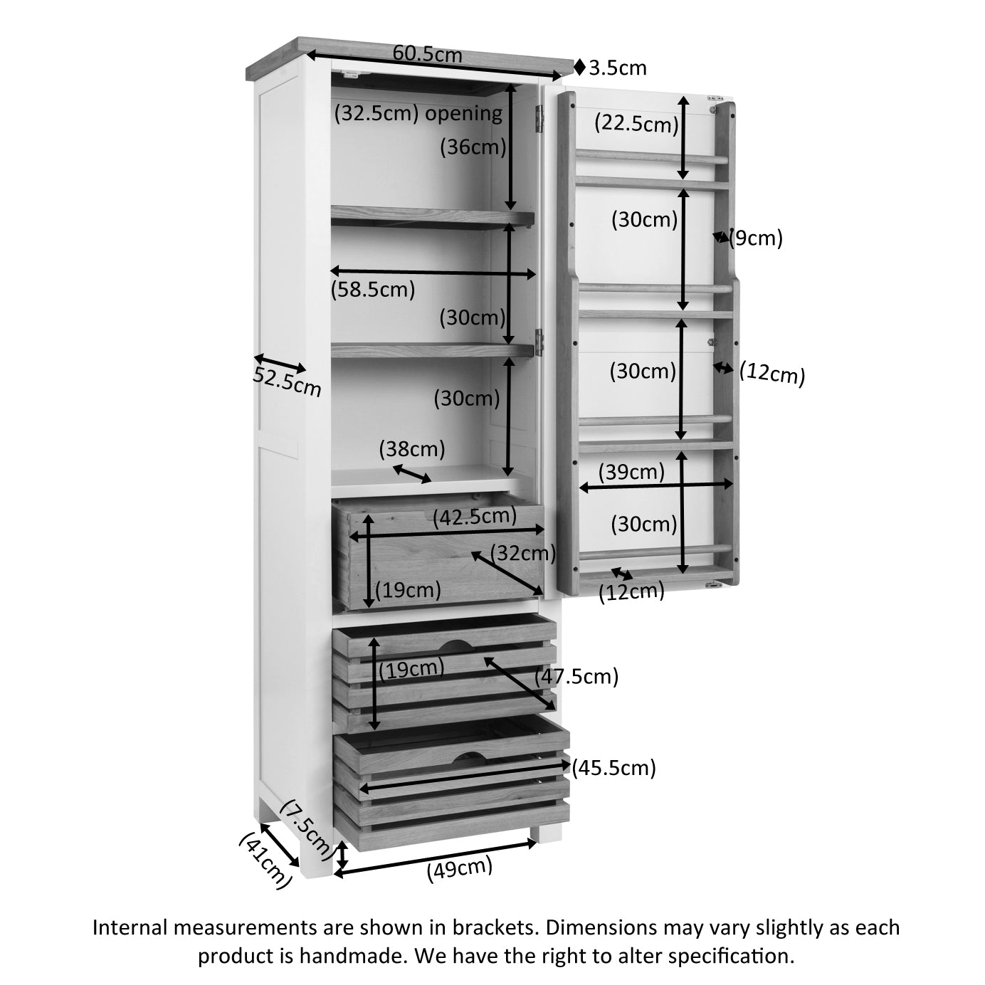 Dorchester White Single Larder Cupboard