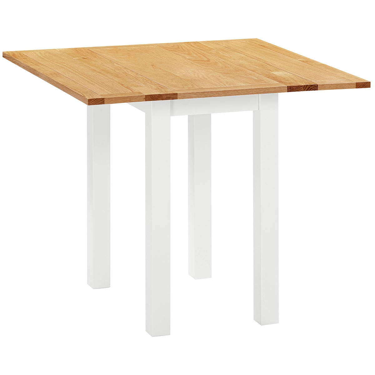 Dorchester White Square Drop Leaf Dining Table