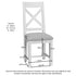 Dorchester Ivory Cross Back Chair With Fabric Seat