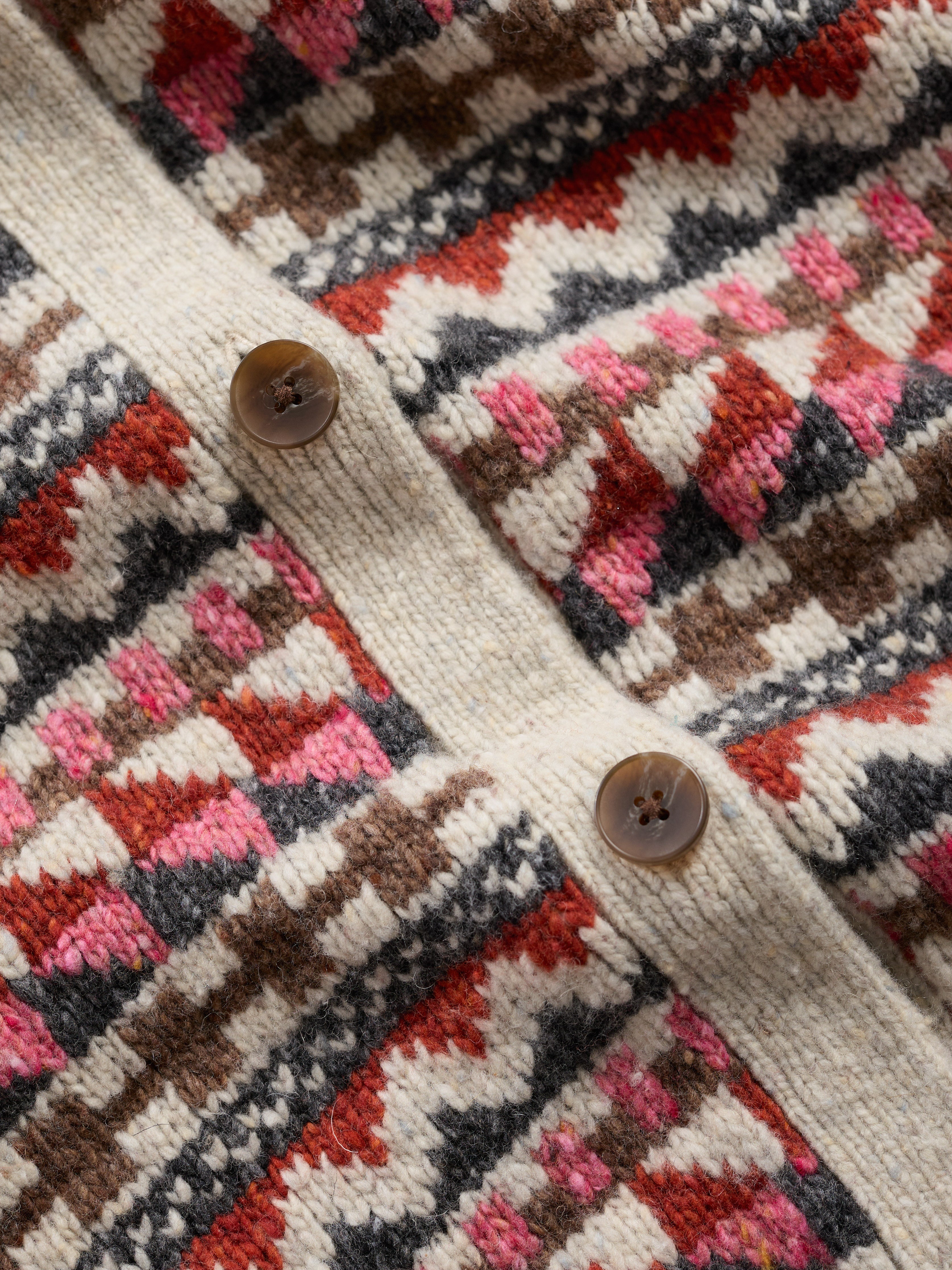 Seasalt Dawson Pick Vest Fairisle Zig Zag Geo Aran Red Sail