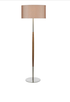 Detroit Walnut Satin Base  Floor Lamp