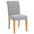 Lytham Light Oak Leg Light Grey Upholstered Dining Chair