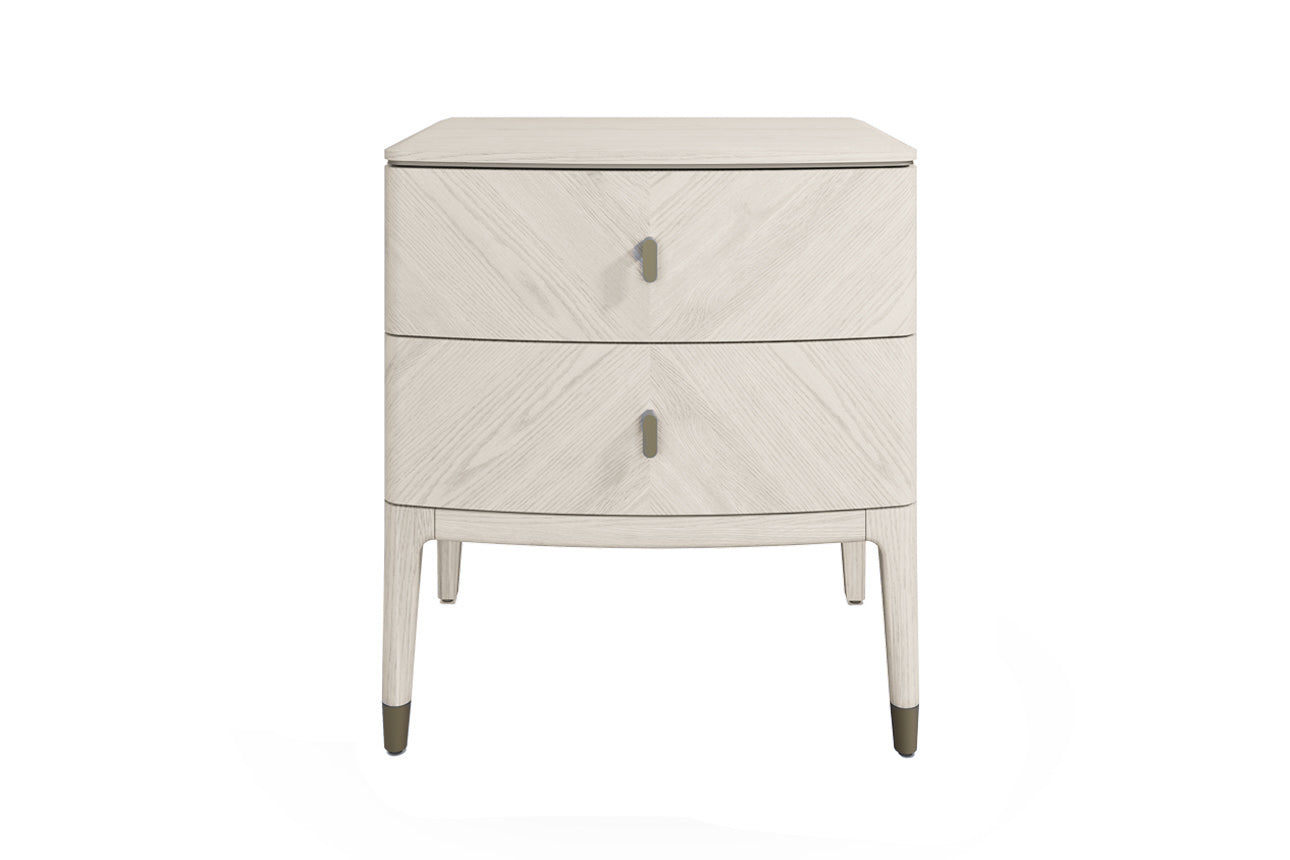 Verona Cream 2 Drawer Bedside Table