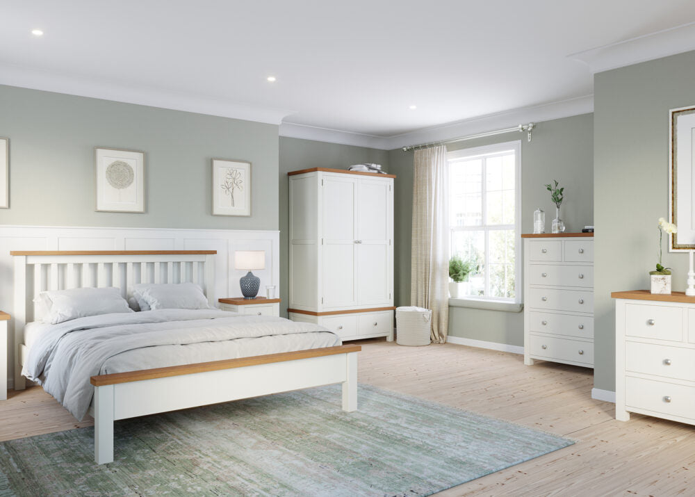 Dorchester White 2 Over 2 Chest