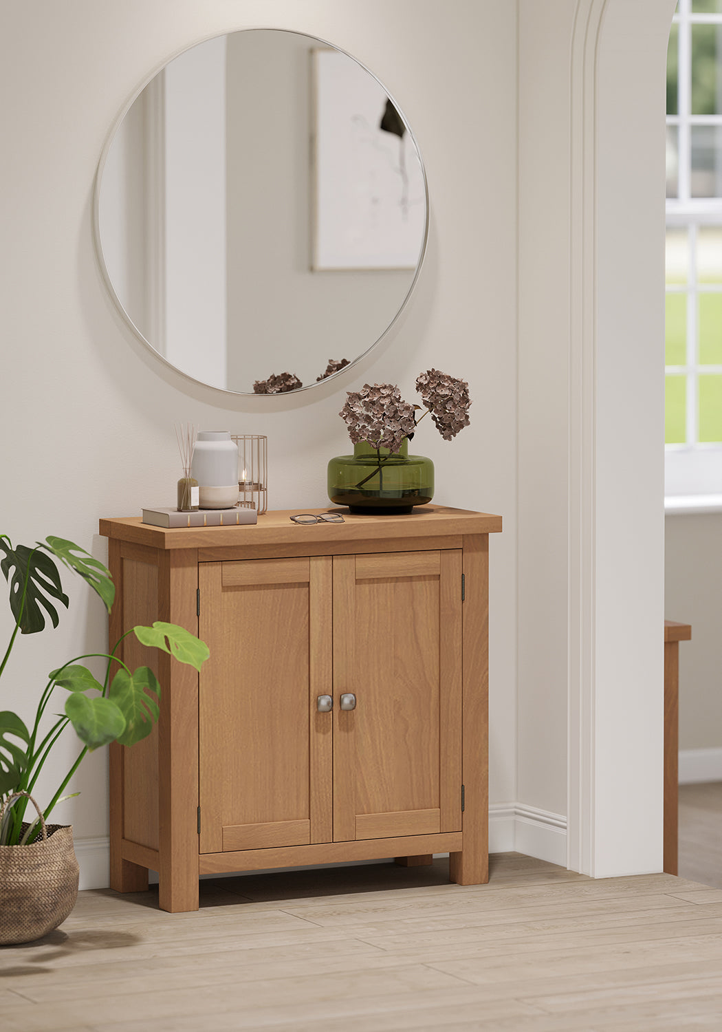 Dorchester Light Oak Small Cabinet 2 Door