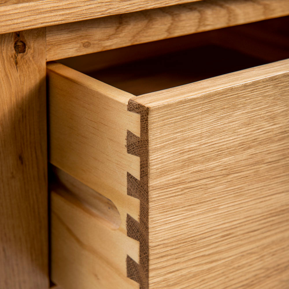 Dorchester Light Oak Dressing Table + Stool