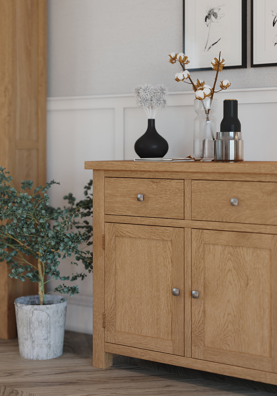 Dorchester Light Oak 2 Door Sideboard